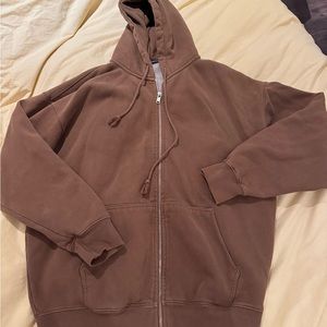 Brown zip up hoodie